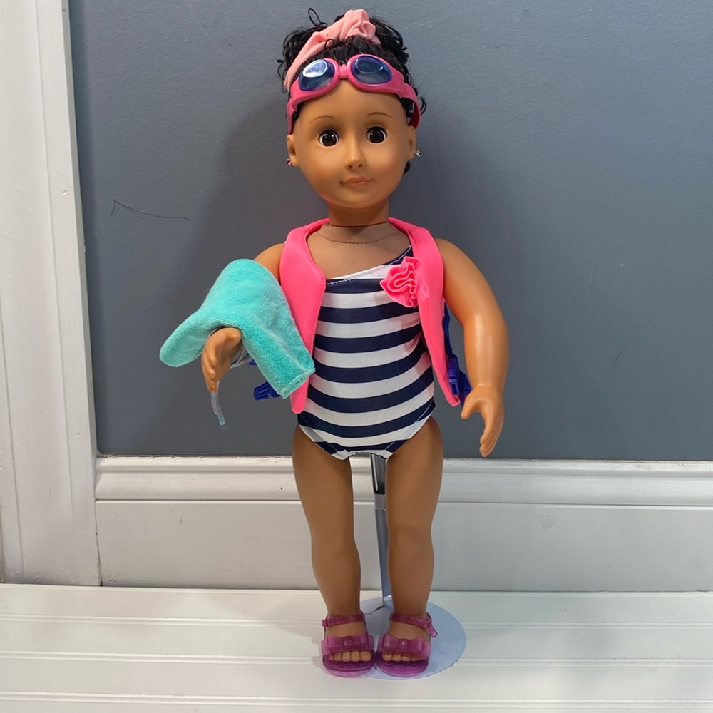 Beach/pool American girl doll set
